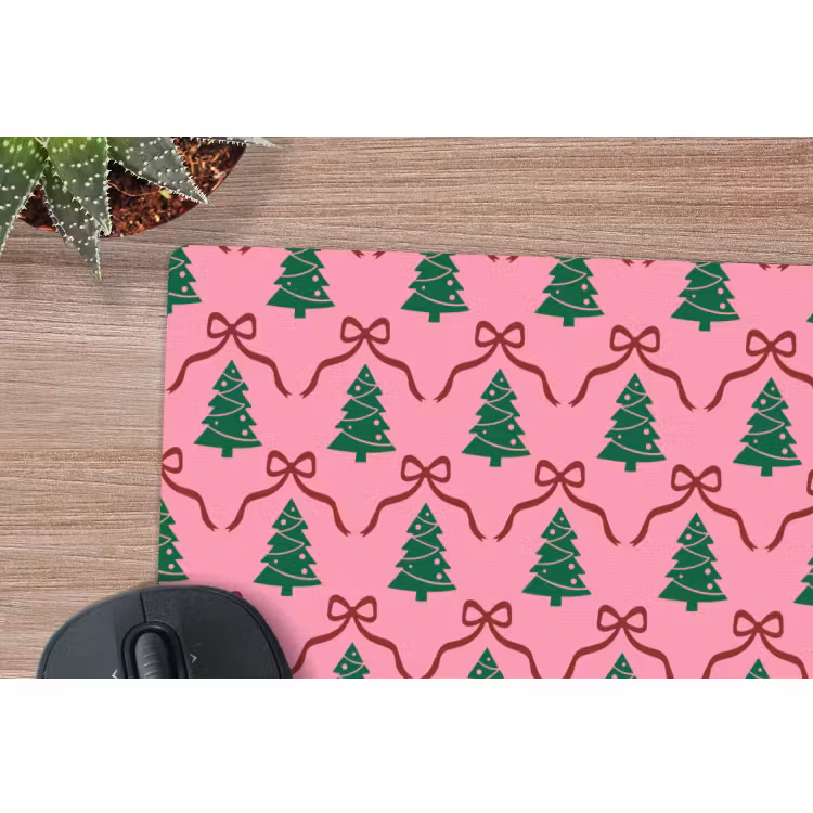 Mauspad - Weihnachten – Rosa – Rot – Schleife — 4