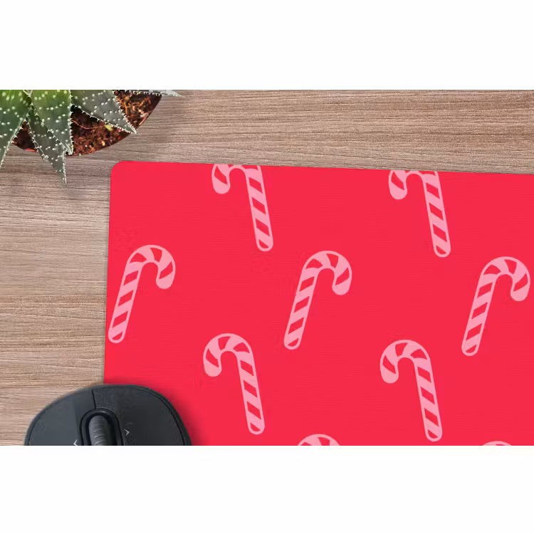 Mauspad - Weihnachten – Rosa – Rot – Zuckerstange — 4