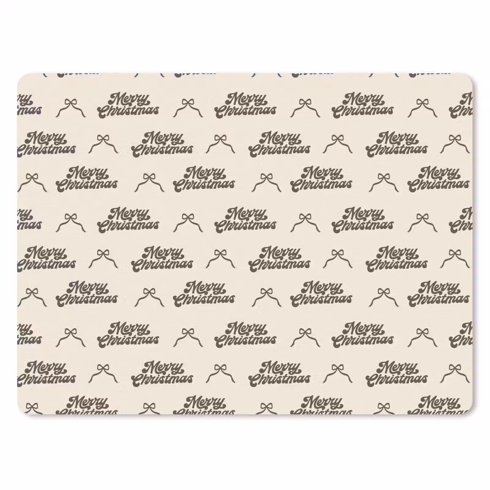 Mauspad - Text – Braun – Creme – Schleife — 1