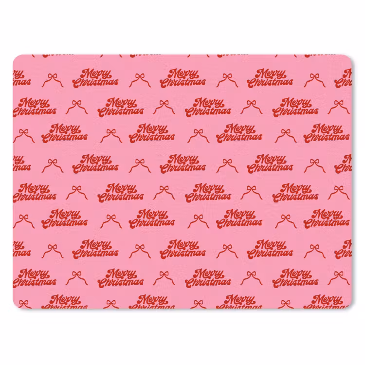 Mauspad - Text – Schleife – Rot – Rosa — 1