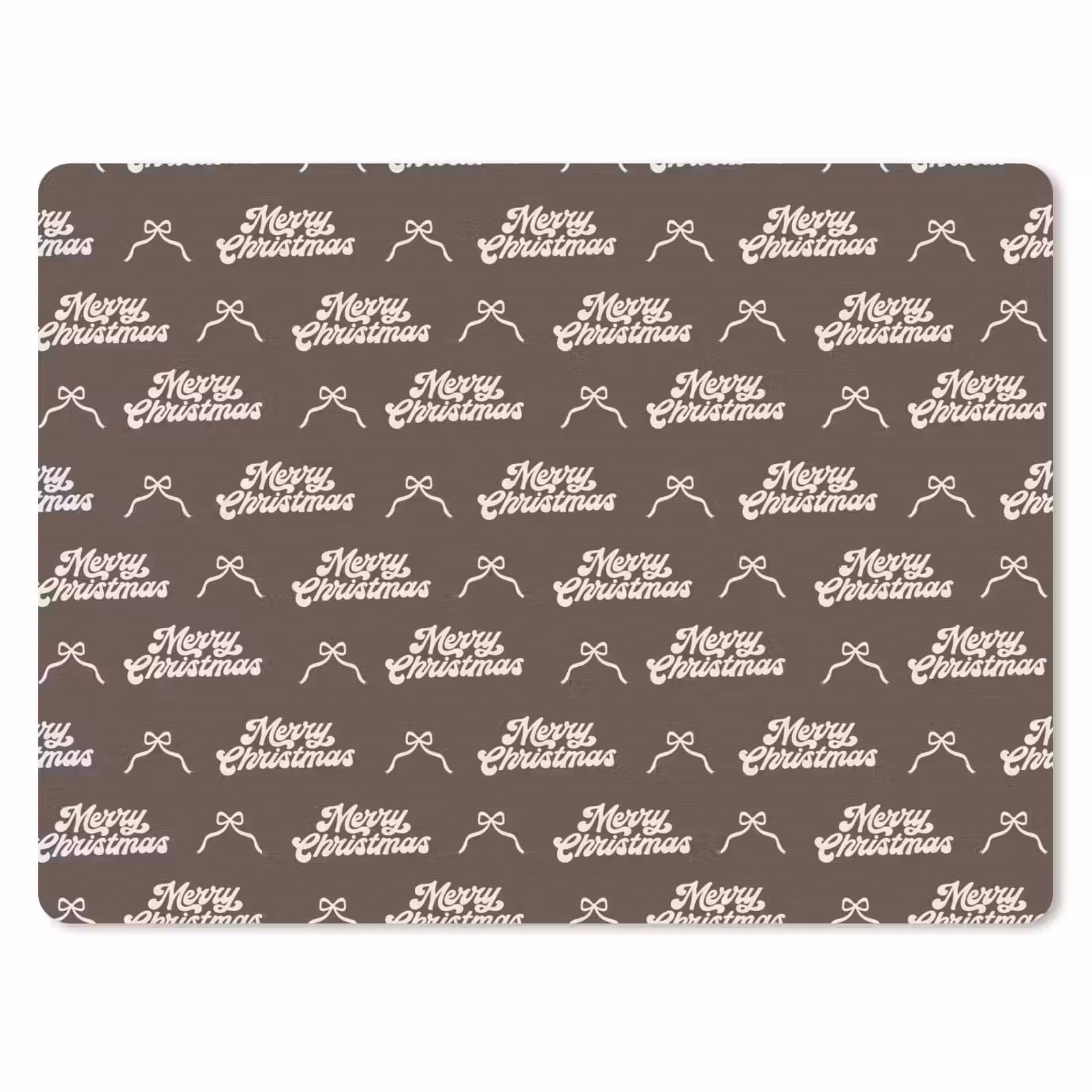 Mauspad - Text – Creme – Braun – Schleife — 1