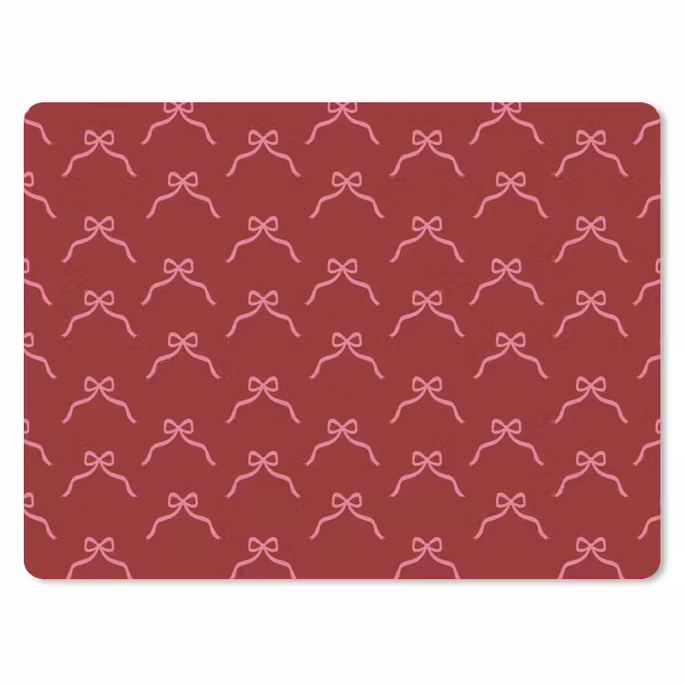 Mauspad - Schleife – Weihnachten – Rot – Rosa — 1