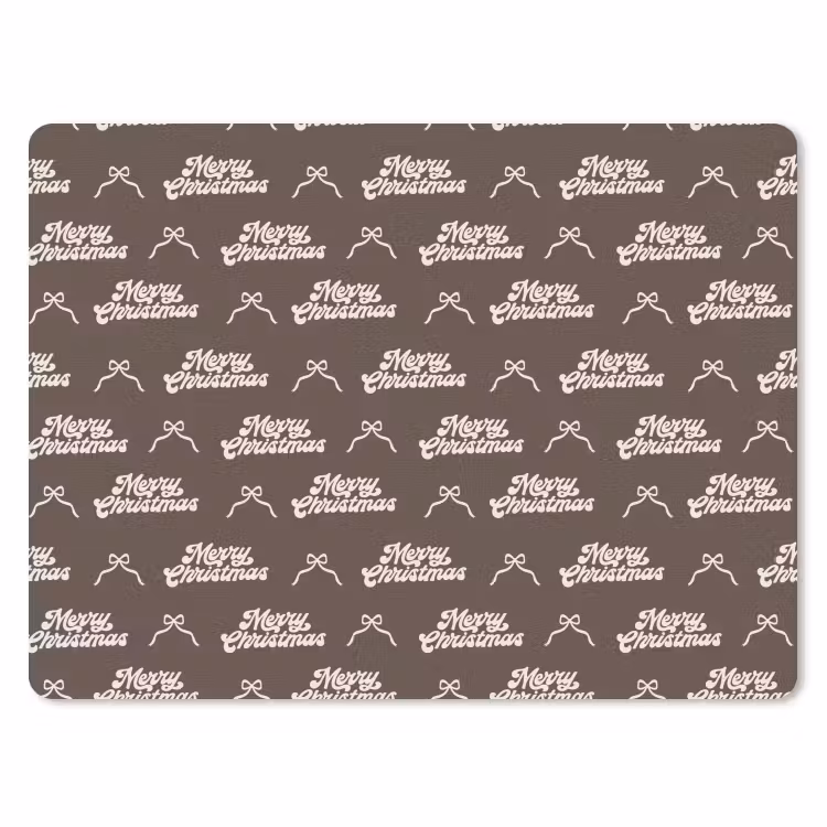 Mauspad - Text – Creme – Braun – Schleife — 1