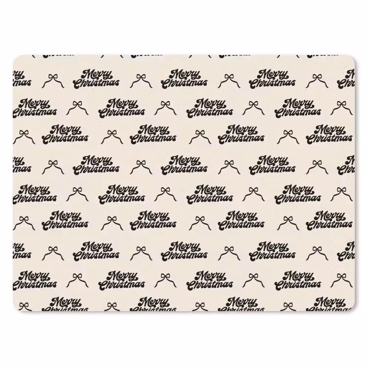 Mauspad - Text – Creme – Schwarz – Weihnachten — 1