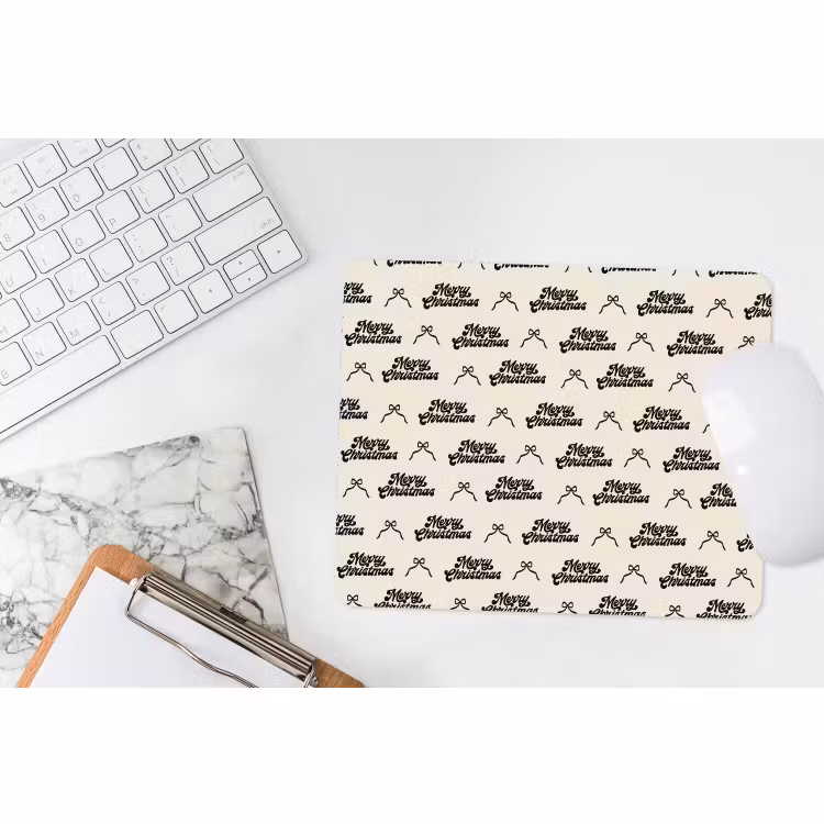 Mauspad - Text – Creme – Schwarz – Weihnachten — 2