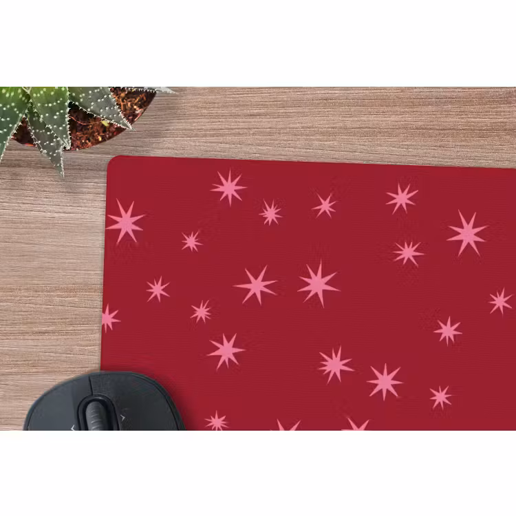 Mauspad - Stern – Rosa – Weihnachten – Rot — 4