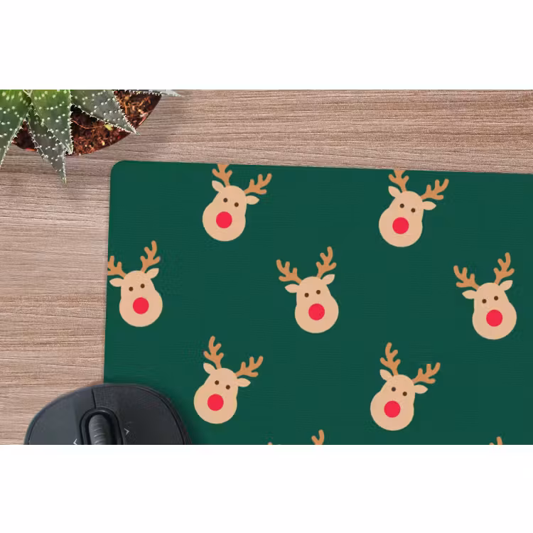 Mauspad - Rentiere – Weihnachten – Grün — 4