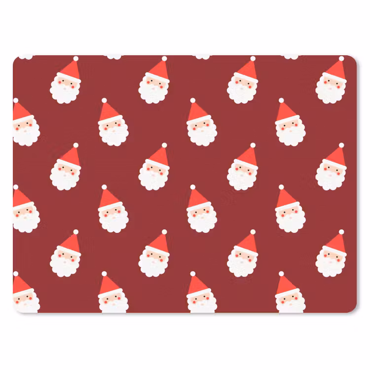 Mauspad - Weihnachten – Weihnachtsmann – Rot — 1