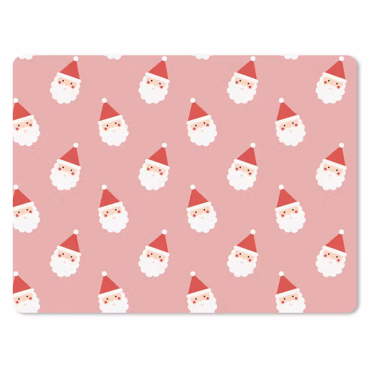 Mauspad - Weihnachten – Weihnachtsmann – Rosa — 1