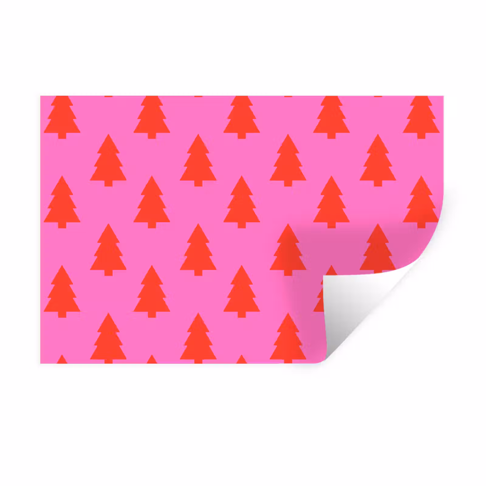 Wandtattoo – Weihnachtsbaum – Rot – Neon — 1