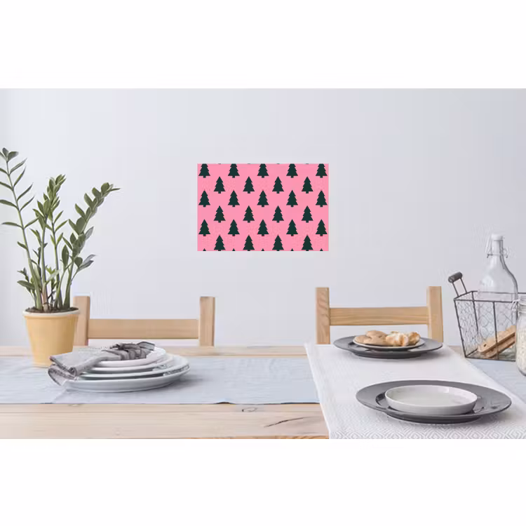 Wandtattoo – Weihnachtsbaum – Rosa – Grün — 4