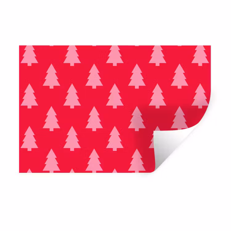 Wandtattoo – Weihnachtsbaum – Rosa – Rot — 1