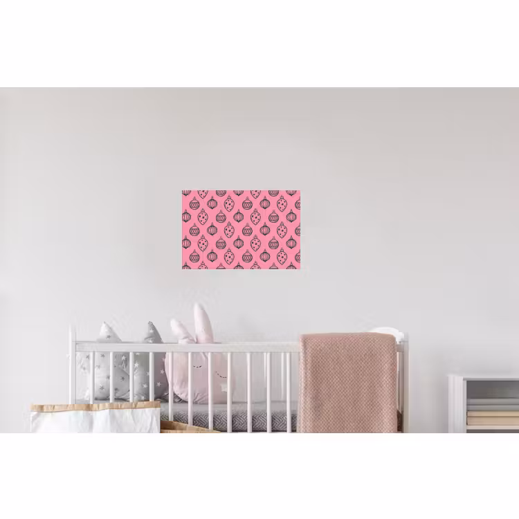 Wandtattoo – Weihnachtskugel – Grün – Rosa — 5