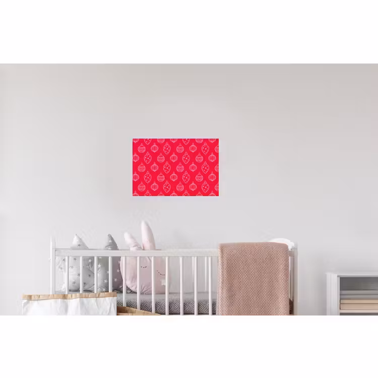 Wandtattoo – Weihnachtskugel – Rot – Rosa — 5