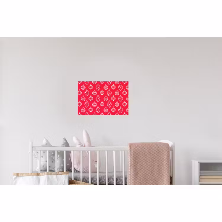Wandtattoo – Weihnachtskugel – Rot – Weiß — 5