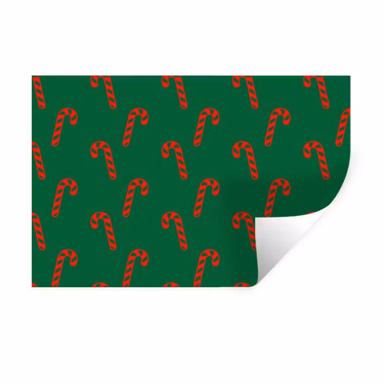 Wandtattoo – Weihnachten – Grün – Rot – Zuckerstange — 1