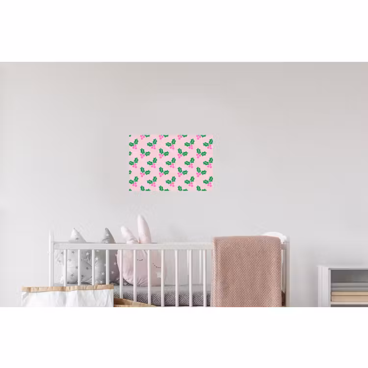 Wandtattoo – Weihnachten – Stechpalme – Rosa — 5