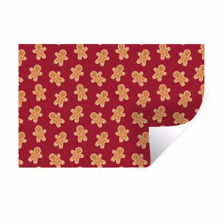 Wandtattoo – Lebkuchen – Rot – Braun – Weihnachten — 1