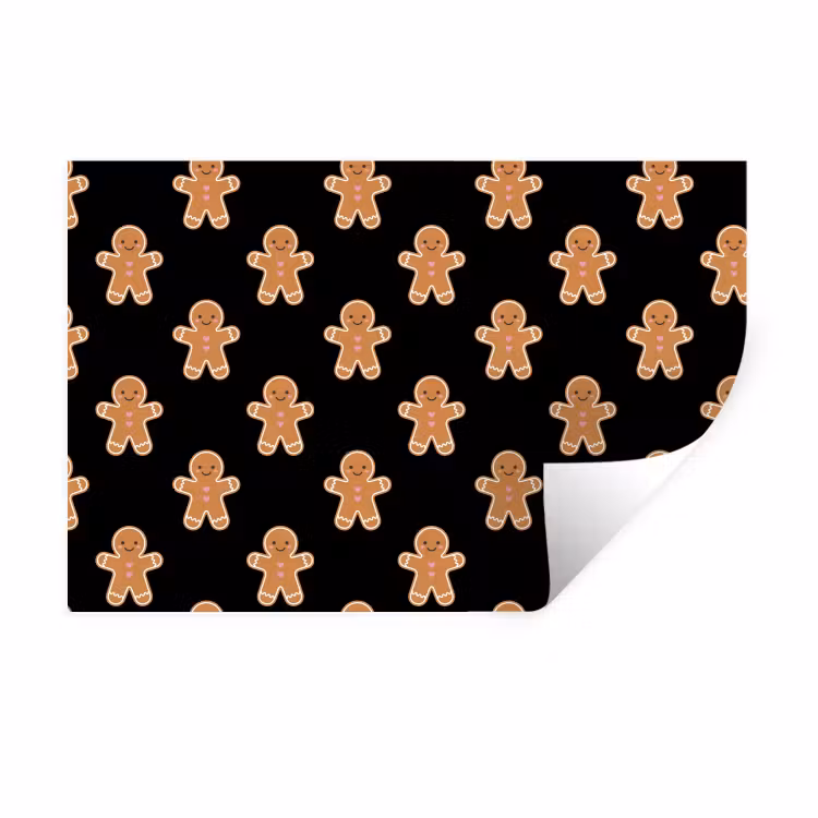 Wandtattoo – Lebkuchen – Weihnachten – Schwarz — 1