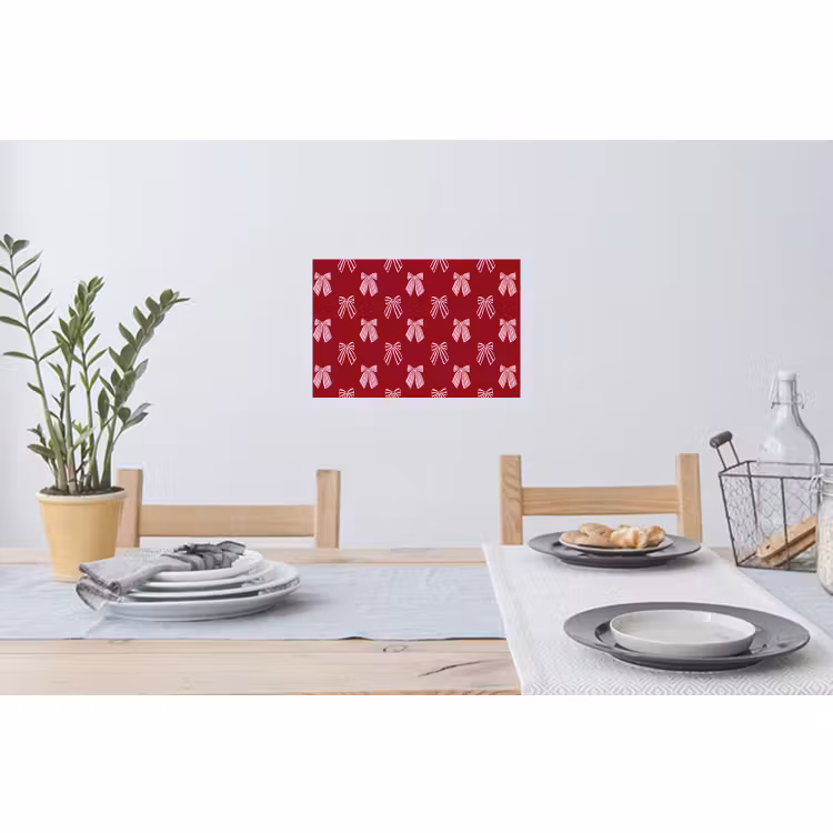 Wandtattoo – Schleifen – Weihnachten – Burgunderrot – Rosa — 4