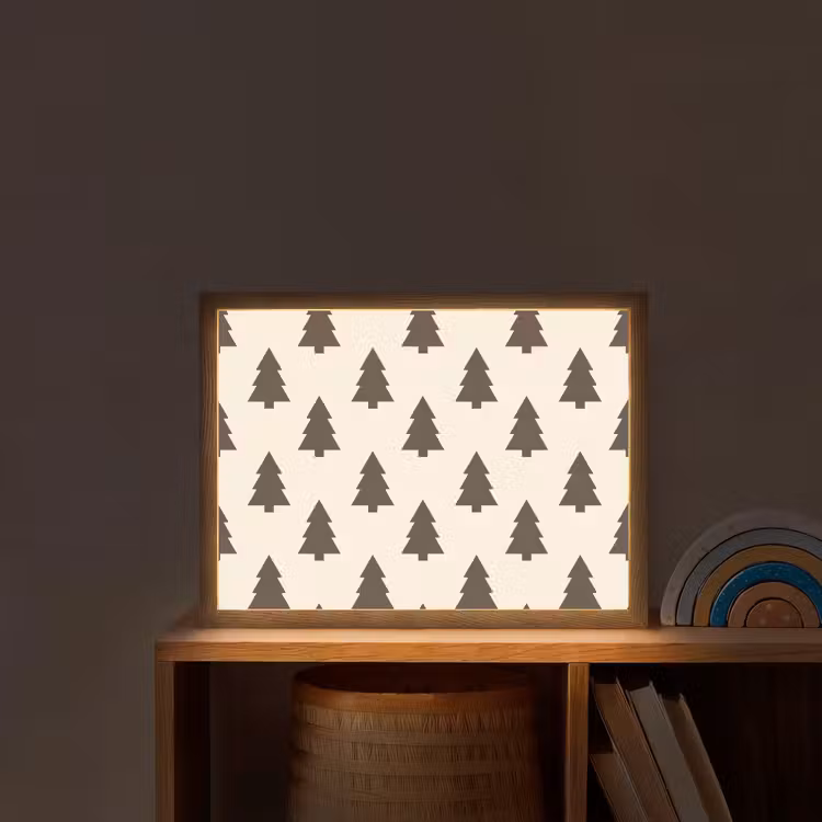 Nachtlicht Kinder - Weihnachtsbaum – Creme – Grau — 2