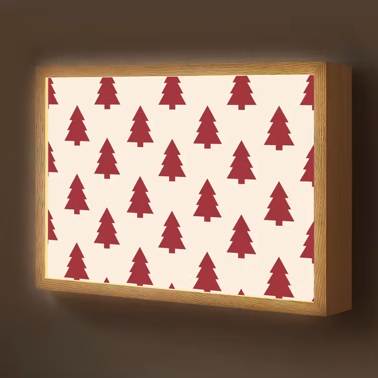 Nachtlicht Kinder - Weihnachtsbaum – Creme – Rot — 1