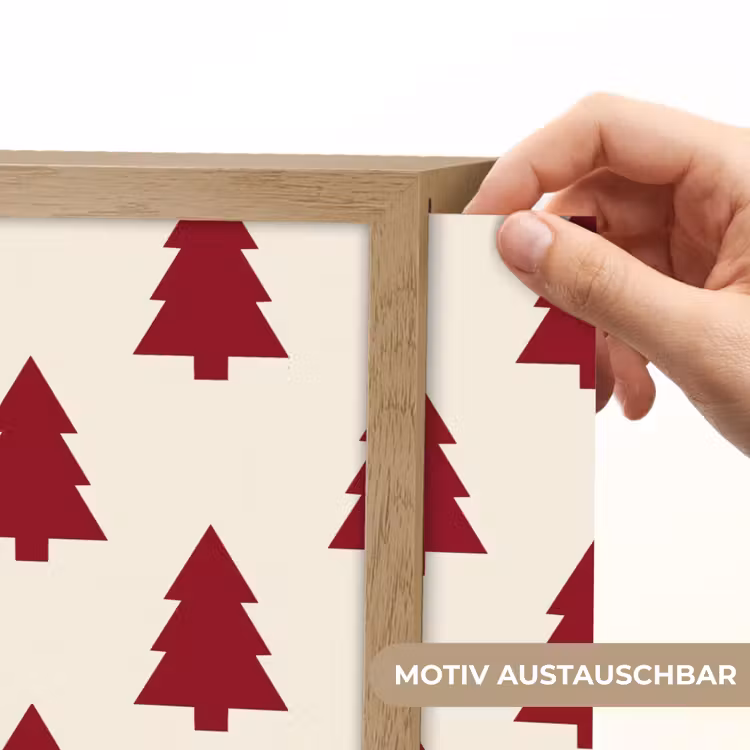 Nachtlicht Kinder - Weihnachtsbaum – Creme – Rot — 5