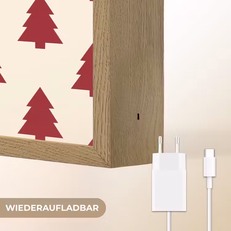 Nachtlicht Kinder - Weihnachtsbaum – Creme – Rot — 9