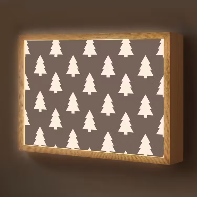 Nachtlicht Kinder - Weihnachtsbaum – Grau – Cremefarben — 1