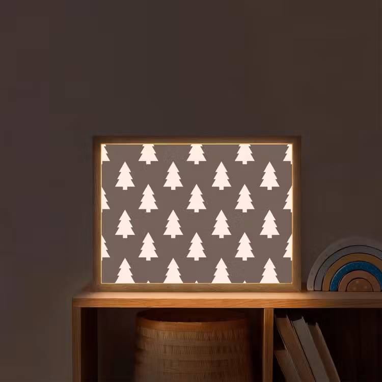 Nachtlicht Kinder - Weihnachtsbaum – Grau – Cremefarben — 2