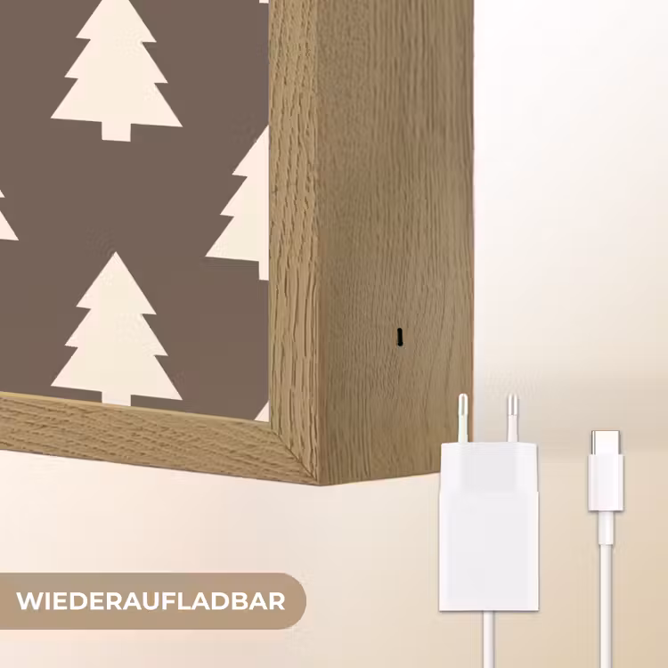 Nachtlicht Kinder - Weihnachtsbaum – Grau – Cremefarben — 9