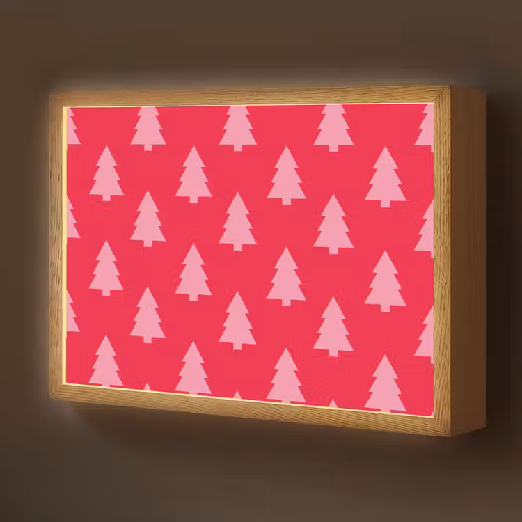 Nachtlicht Kinder - Weihnachtsbaum – Rosa – Rot — 1