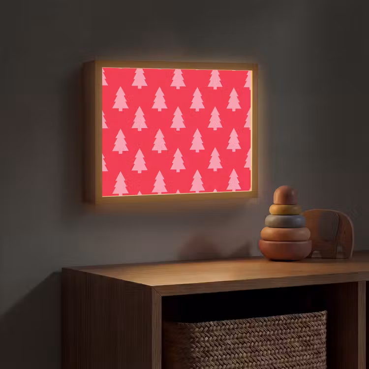 Nachtlicht Kinder - Weihnachtsbaum – Rosa – Rot — 4