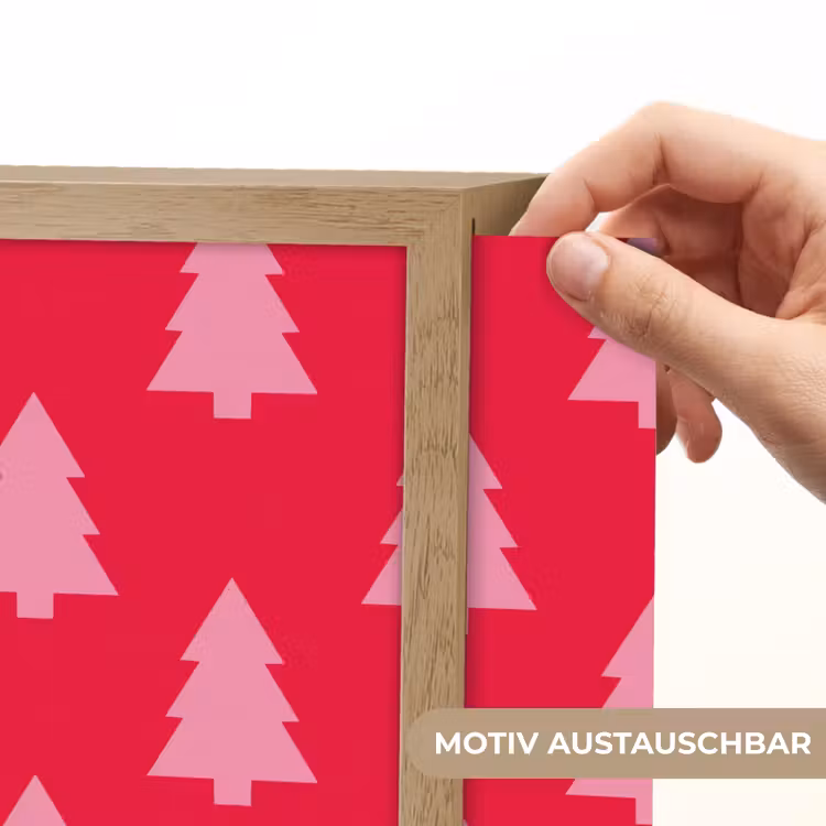 Nachtlicht Kinder - Weihnachtsbaum – Rosa – Rot — 5