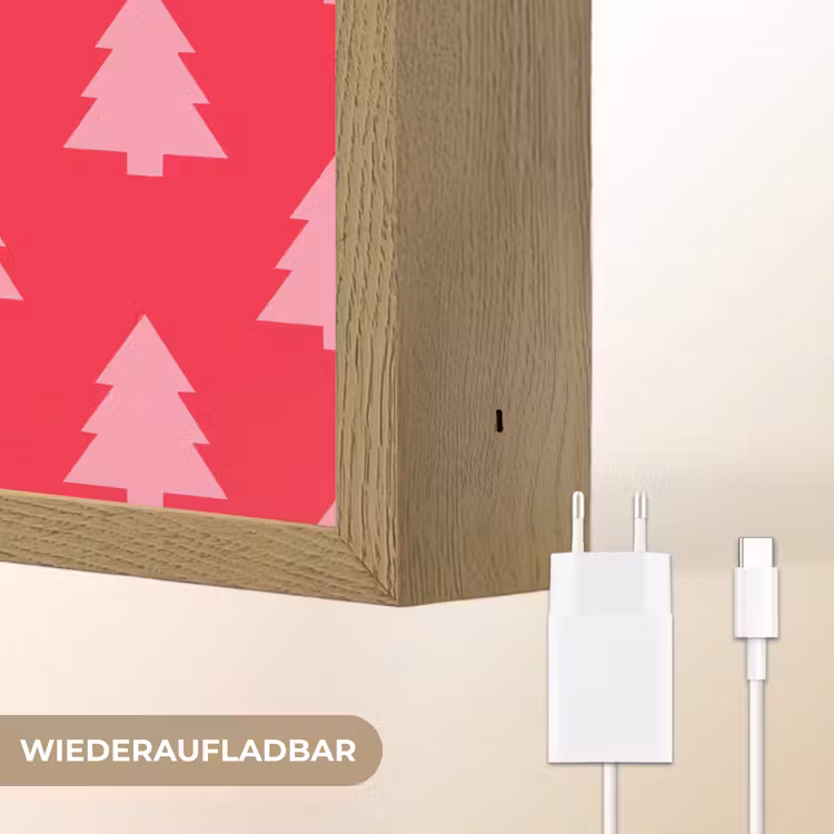 Nachtlicht Kinder - Weihnachtsbaum – Rosa – Rot — 9