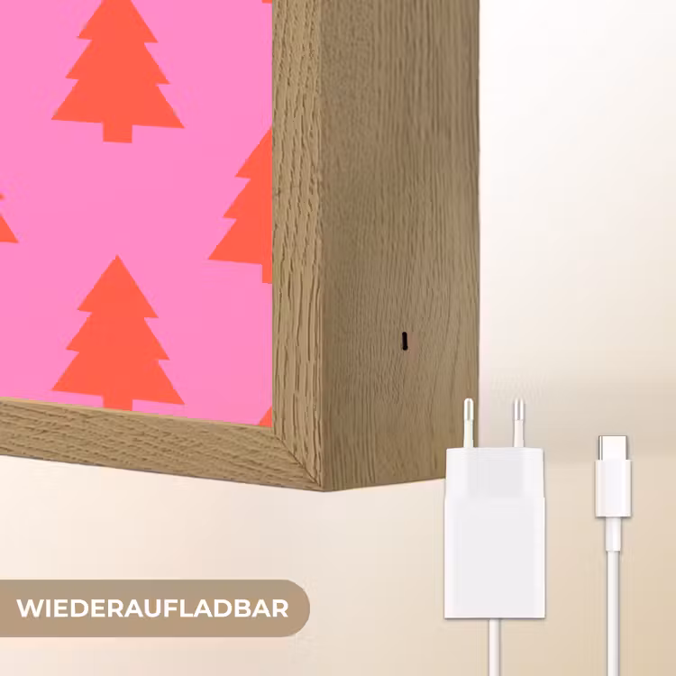 Nachtlicht Kinder - Weihnachtsbaum – Rot – Neon — 9