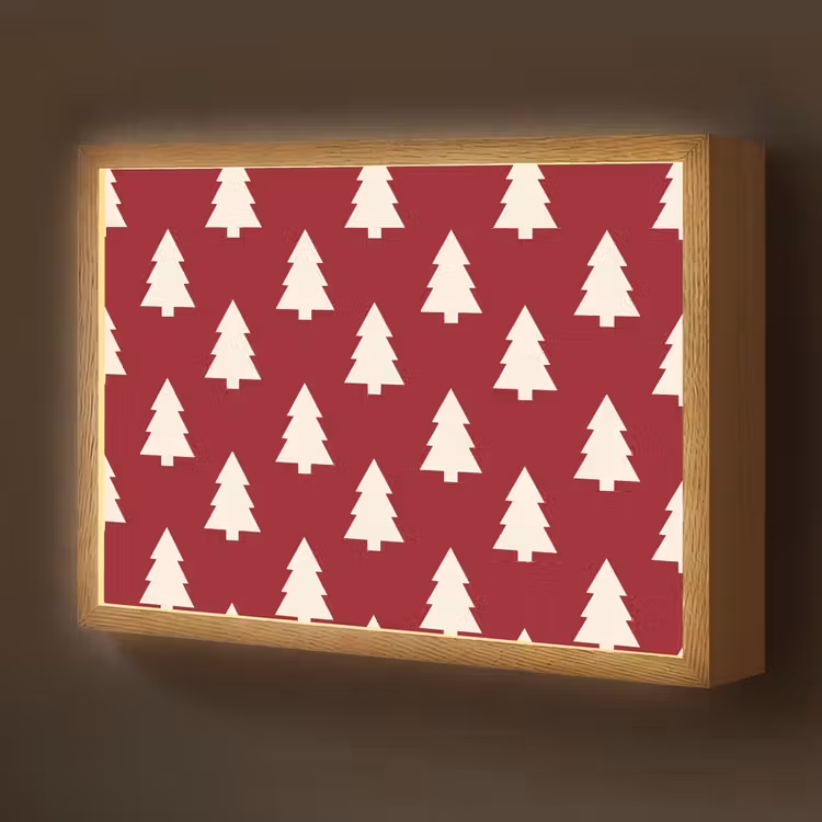 Nachtlicht Kinder - Weihnachtsbaum – Rot – Weiß — 1
