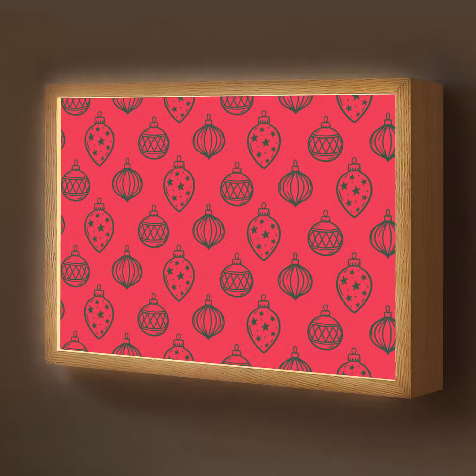 Nachtlicht Kinder - Weihnachtskugel – Grün – Rot — 1