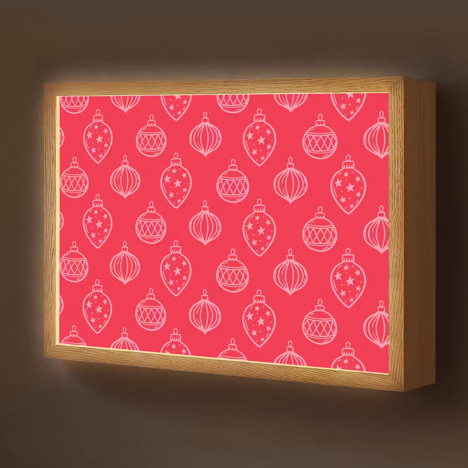 Nachtlicht Kinder - Weihnachtskugel – Rot – Rosa — 1