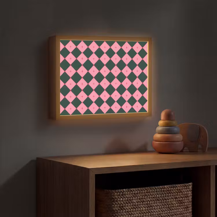 Nachtlicht Kinder - Stern – Rosa – Grün – Weihnachten — 4