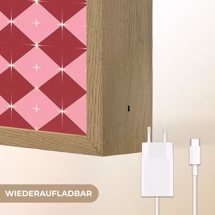 Nachtlicht Kinder - Stern – Rot – Rosa – Weihnachten — 9