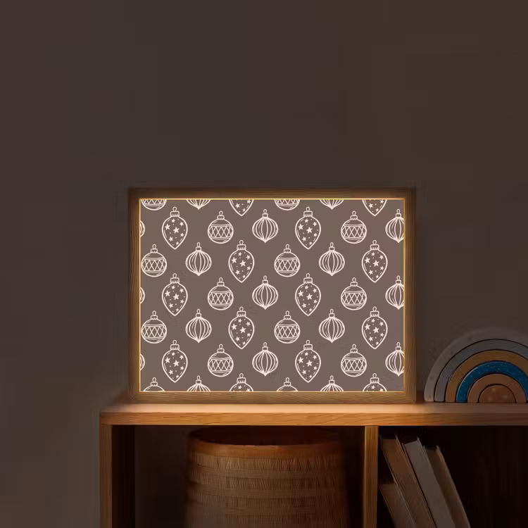 Nachtlicht Kinder - Weihnachtskugel – Grau – Cremefarben — 2