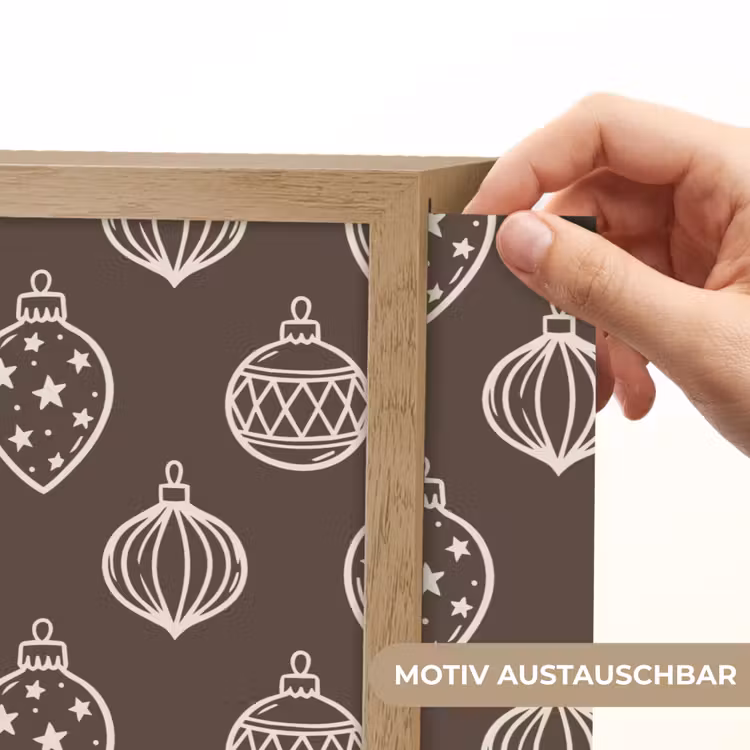 Nachtlicht Kinder - Weihnachtskugel – Grau – Cremefarben — 5