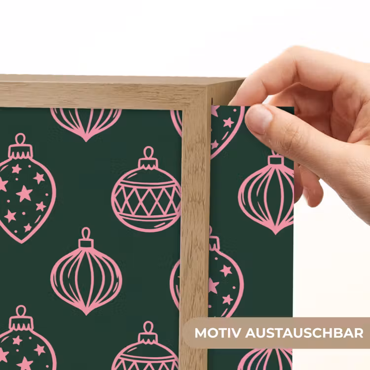 Nachtlicht Kinder - Weihnachtskugel – Rosa – Grün — 5