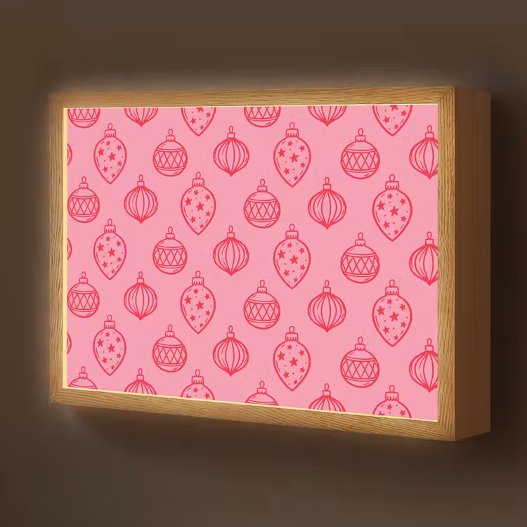 Nachtlicht Kinder - Weihnachtskugel – Rosa – Rot — 1