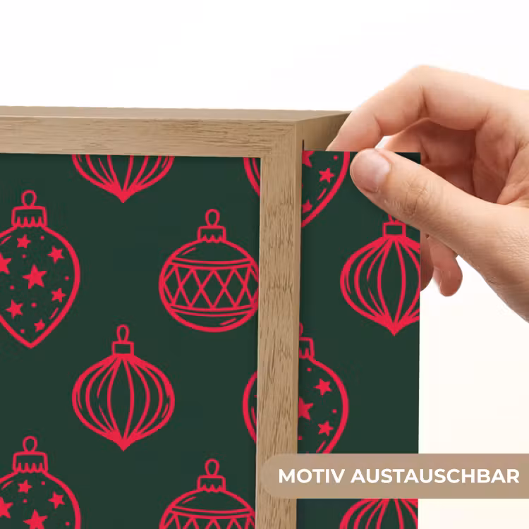 Nachtlicht Kinder - Weihnachtskugel – Rot – Grün — 5