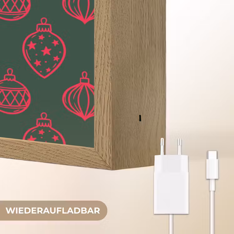 Nachtlicht Kinder - Weihnachtskugel – Rot – Grün — 9