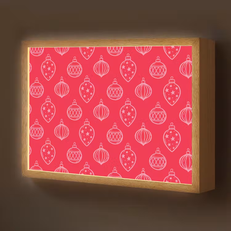 Nachtlicht Kinder - Weihnachtskugel – Rot – Rosa — 1