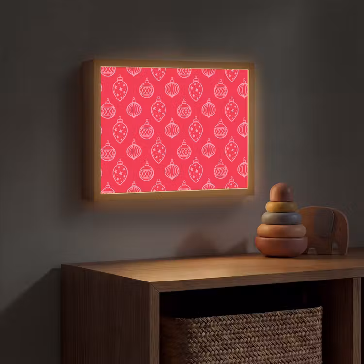 Nachtlicht Kinder - Weihnachtskugel – Rot – Rosa — 4