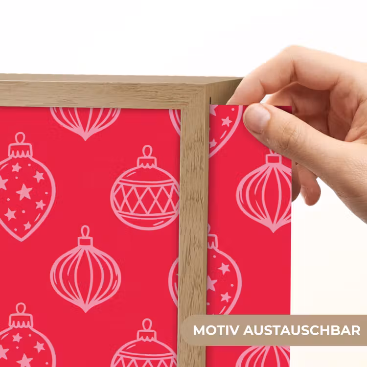 Nachtlicht Kinder - Weihnachtskugel – Rot – Rosa — 5